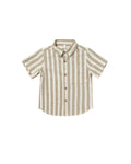 Rylee + Cru Collared Short Sleeve Shirt - Autumn Stripe