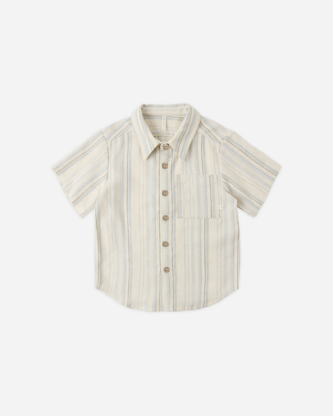 Rylee + Cru Collared Short Sleeve Shirt - Sea Stripe