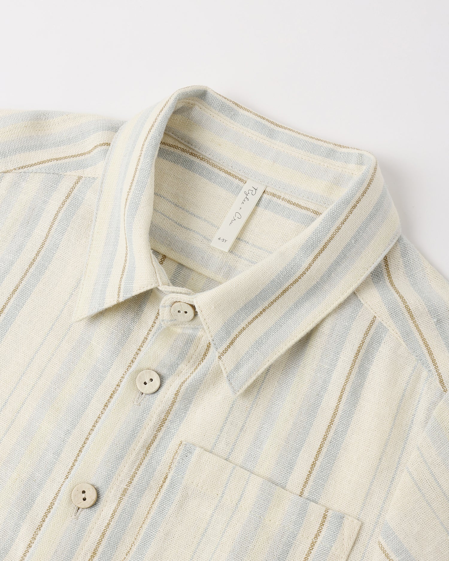 Rylee + Cru Collared Short Sleeve Shirt - Sea Stripe