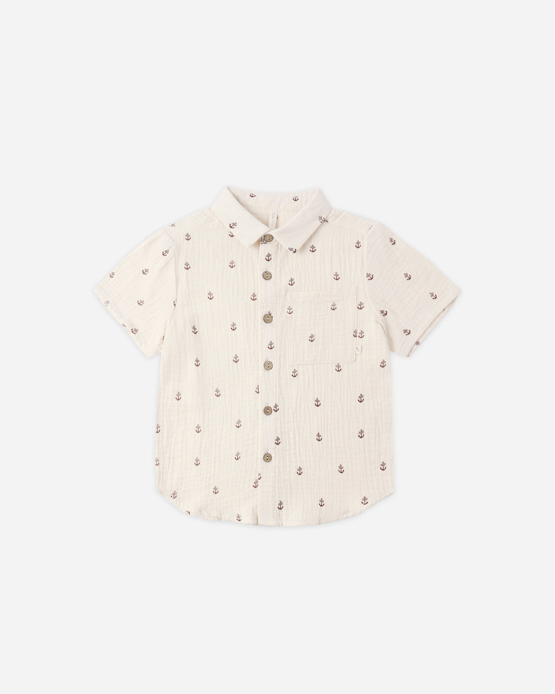 Rylee + Cru Collared Short Sleeve Shirt - Anchors