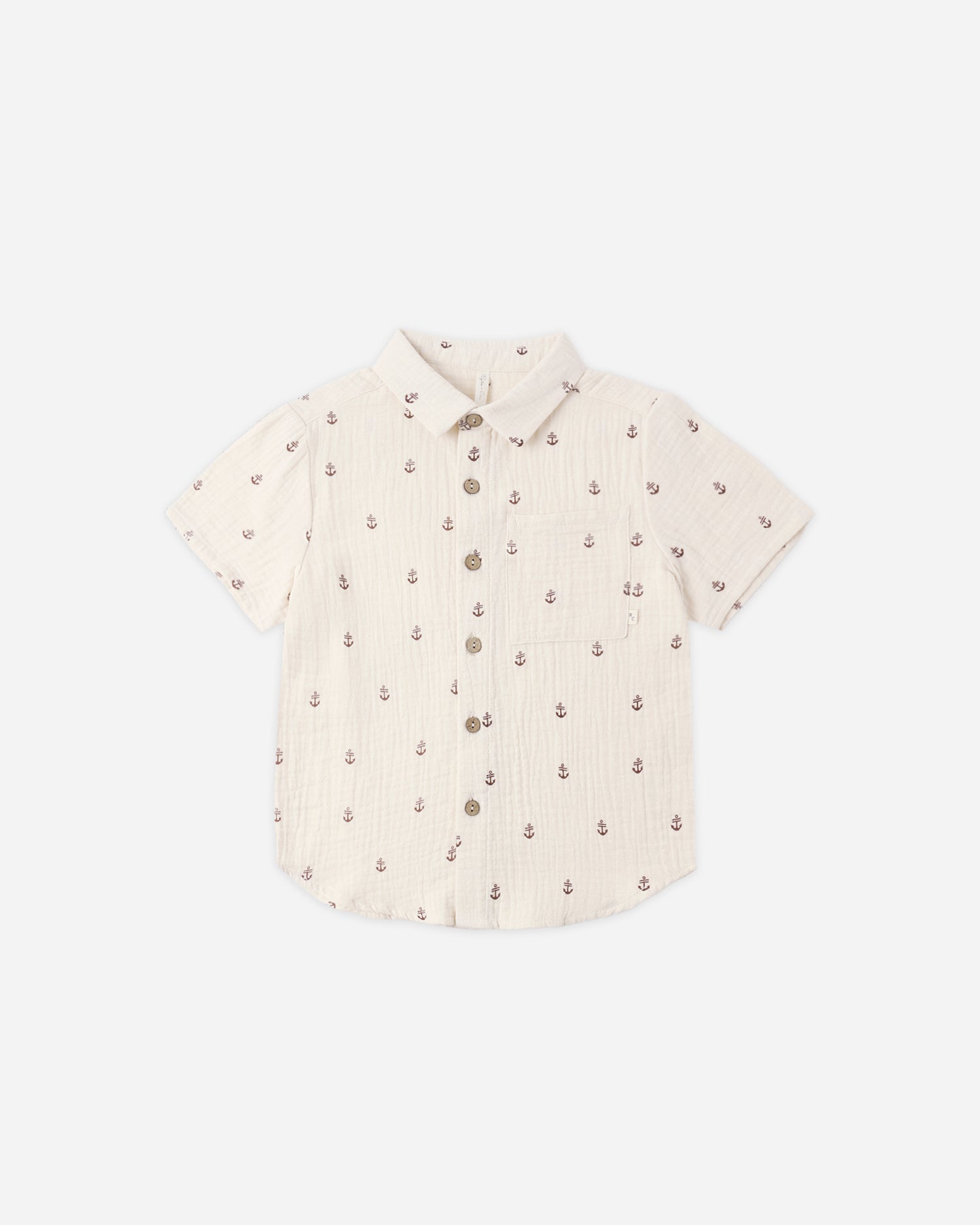 Rylee + Cru Collared Short Sleeve Shirt - Anchors