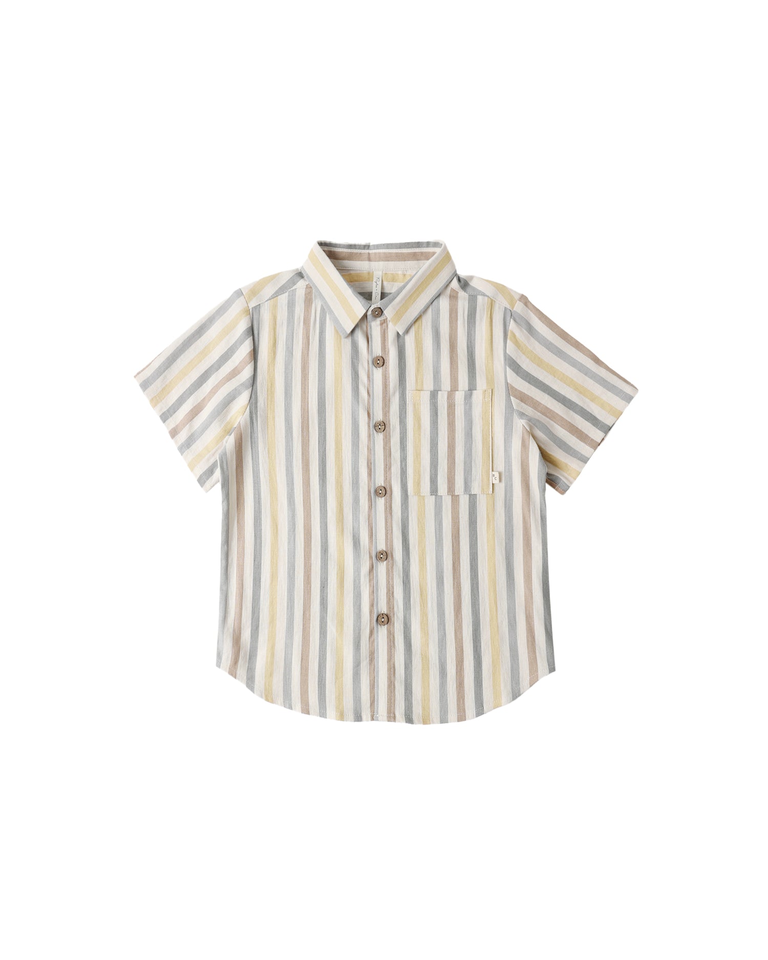Rylee + Cru Collared Short Sleeve Shirt - Valencia Stripe