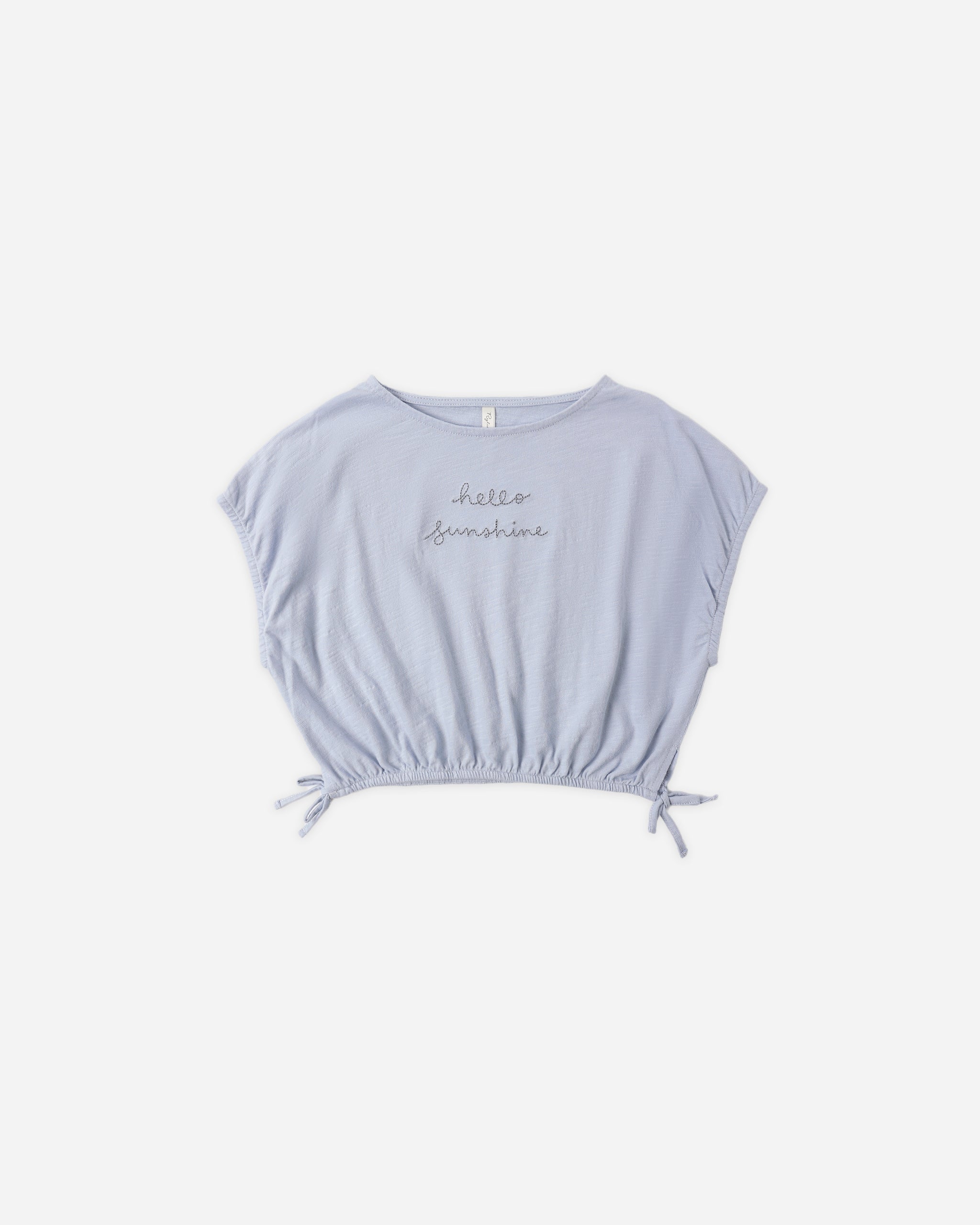 Rylee + Cru Cropped Cinch Tee - Hello Sunshine