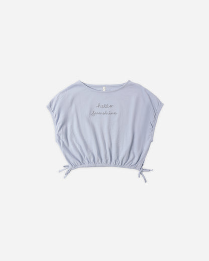 Rylee + Cru Cropped Cinch Tee - Hello Sunshine
