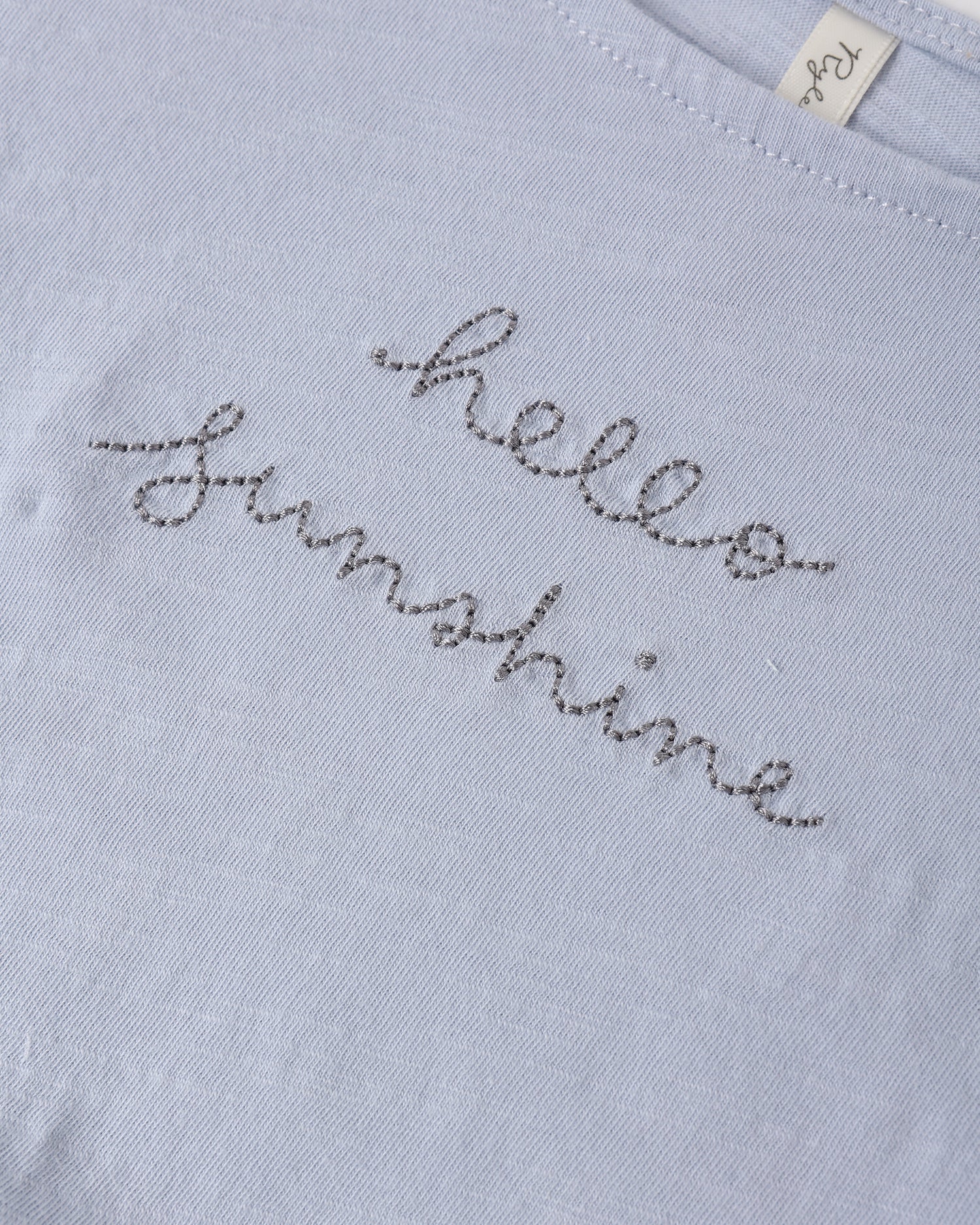 Rylee + Cru Cropped Cinch Tee - Hello Sunshine