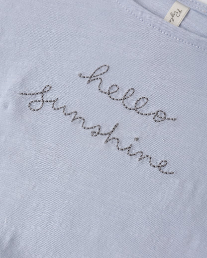 Rylee + Cru Cropped Cinch Tee - Hello Sunshine