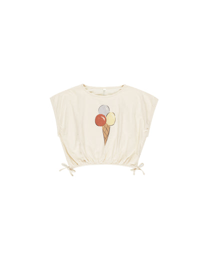 Rylee + Cru Cropped Cinched Tee - Gelato