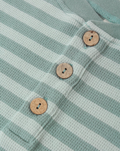 Rylee + Cru Summer Waffle Set - Sea Green Stripe