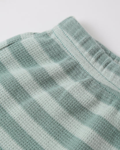Rylee + Cru Summer Waffle Set - Sea Green Stripe