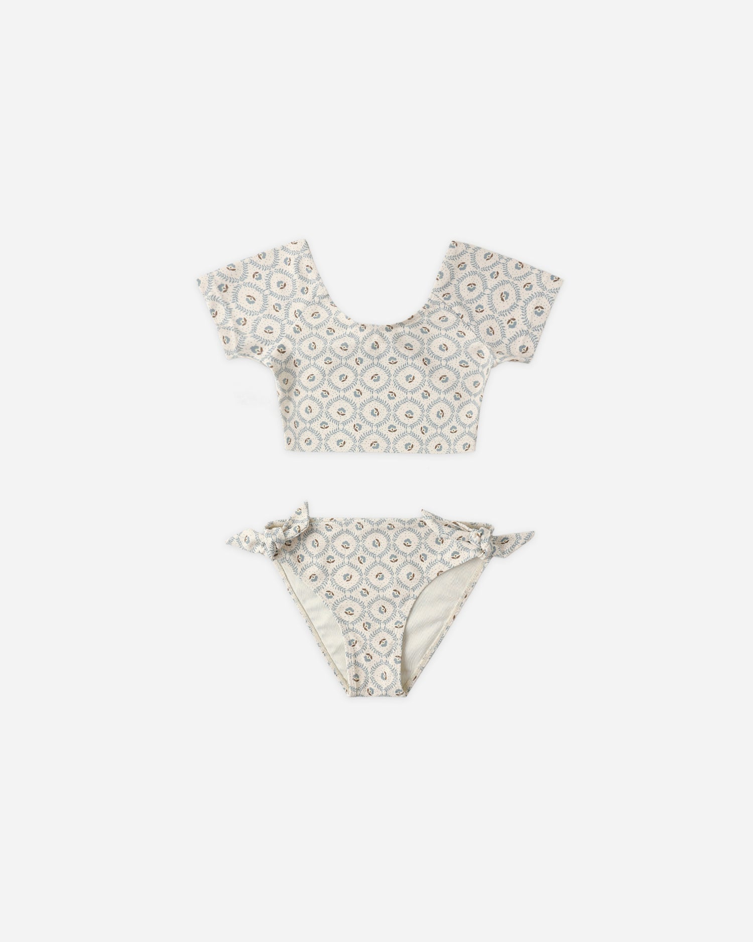 Rylee + Cru Cropped Rashguard Set - Green Fleur