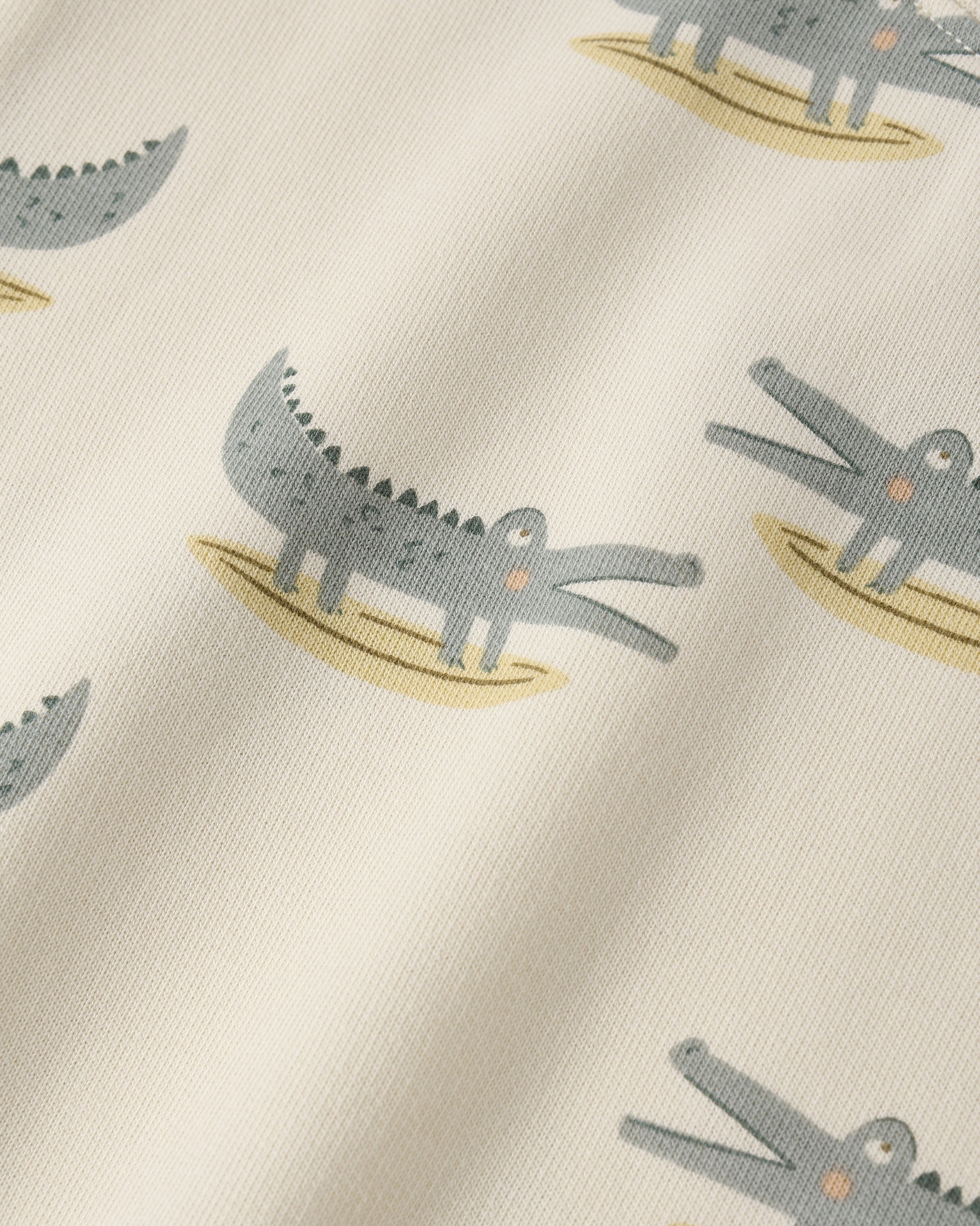 Rylee + Cru Relaxed Bubble Romper - Alligators