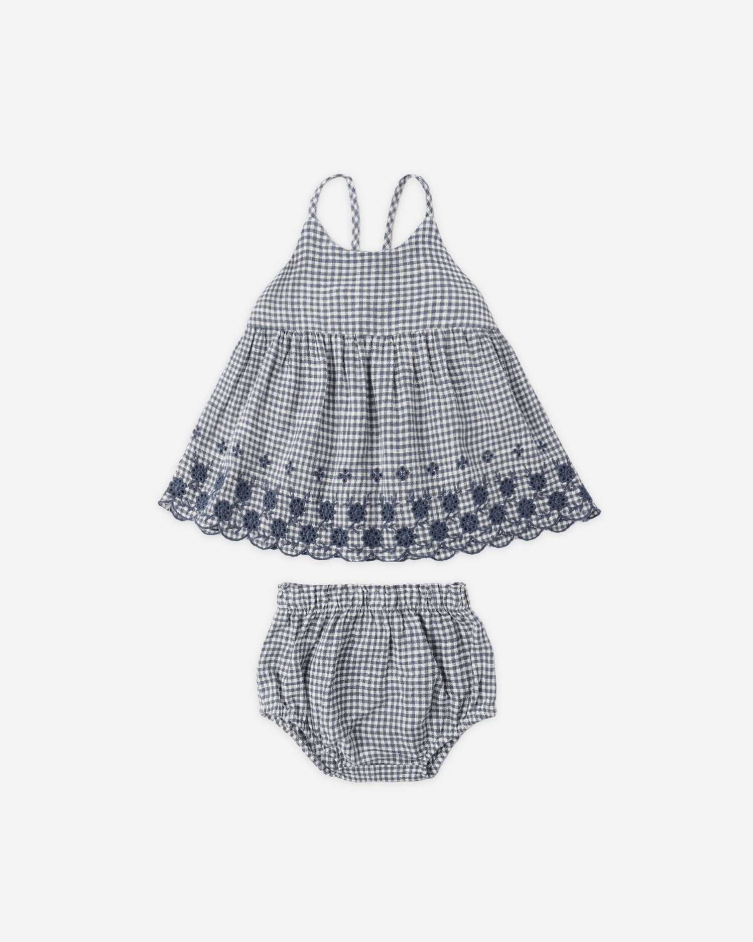 Rylee + Cru Zenni Set - Marine Gingham