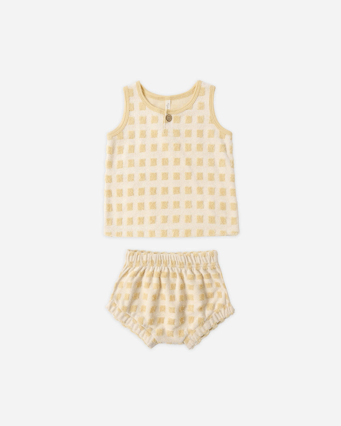 Rylee + Cru Baby Tank Set - Butterscotch Grid