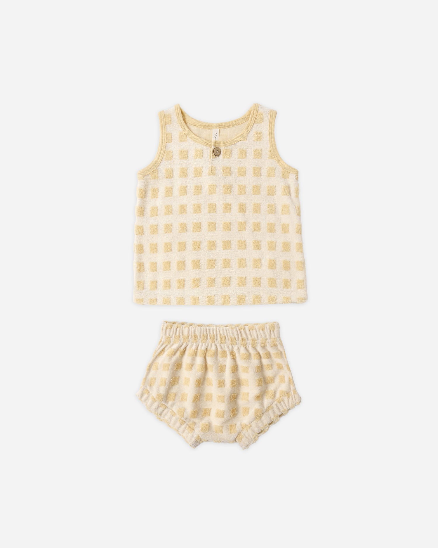 Rylee + Cru Baby Tank Set - Butterscotch Grid