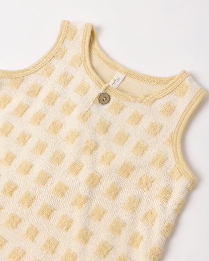 Rylee + Cru Baby Tank Set - Butterscotch Grid