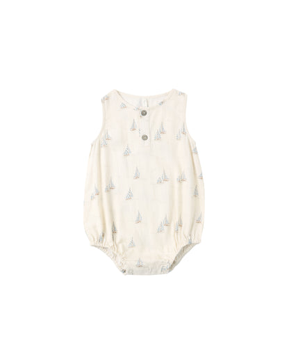 Rylee + Cru Beau Romper - Sail