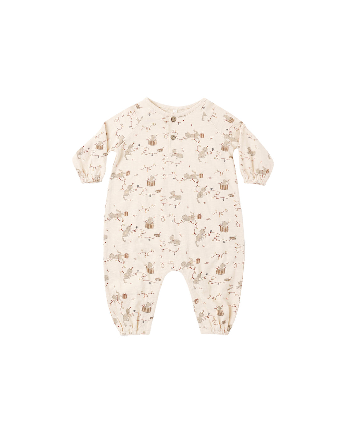 Rylee + Cru Henley Jumpsuit - Kitties