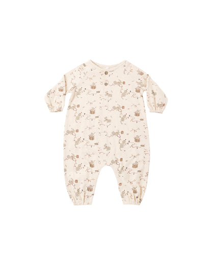 Rylee + Cru Henley Jumpsuit - Kitties