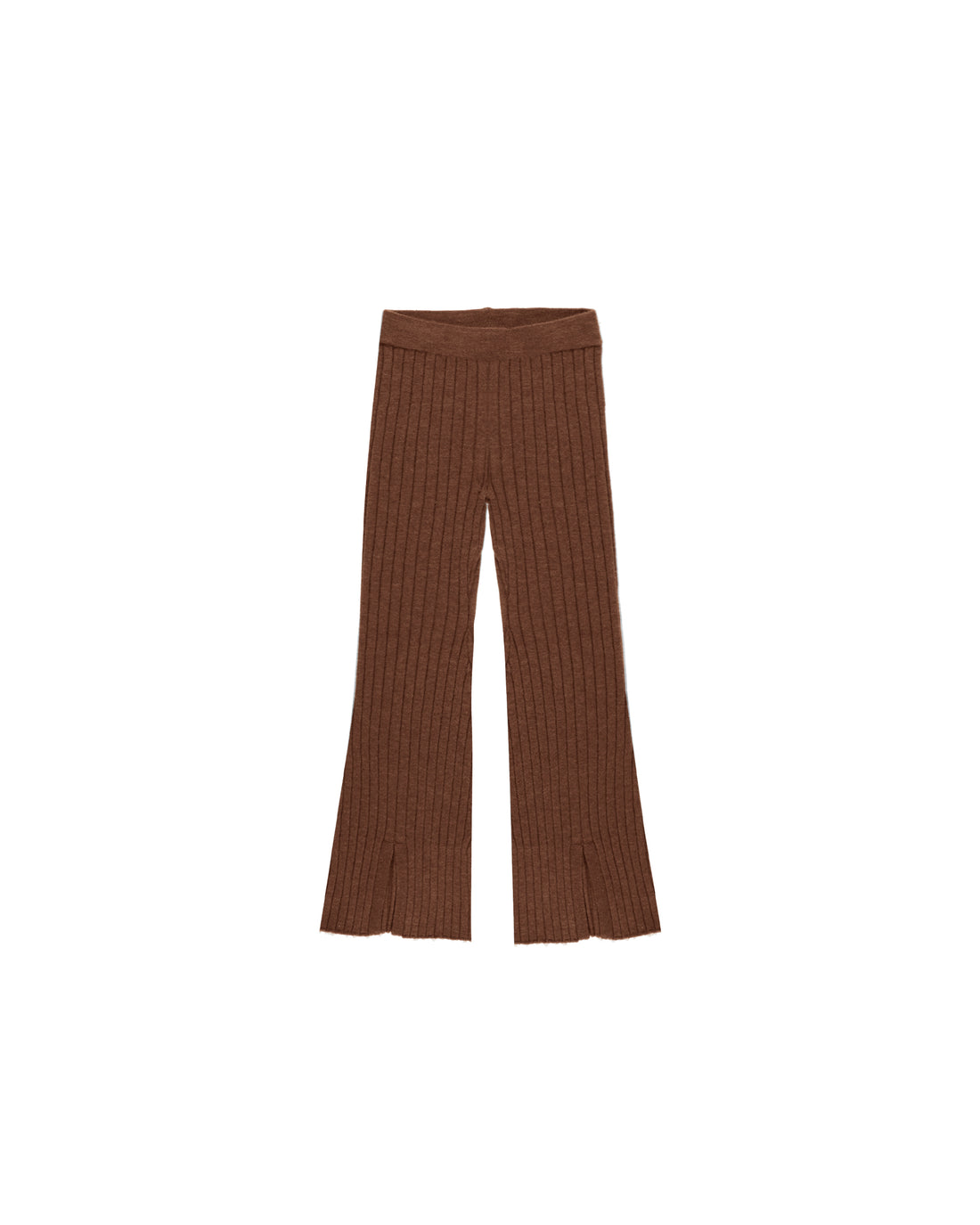 Rylee + Cru Flare Knit Pant - Brown