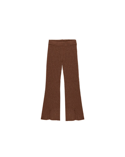 Rylee + Cru Flare Knit Pant - Brown