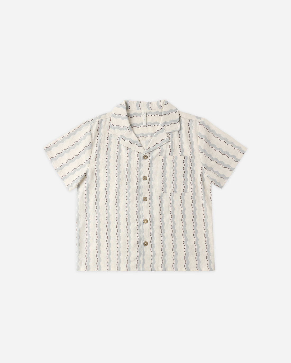 Rylee + Cru Lapel Collar Shirt - Wave Stripe