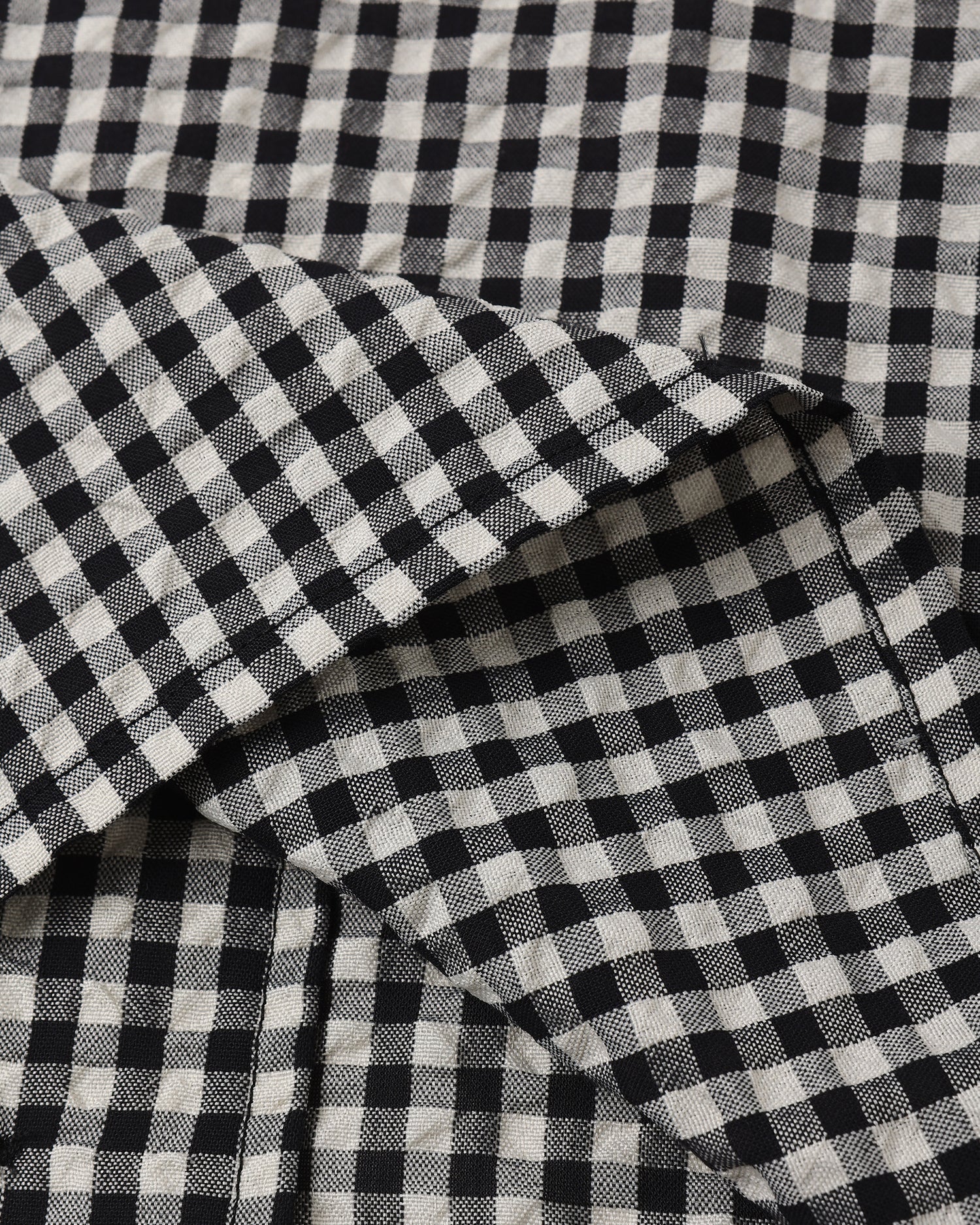 Rylee + Cru Lapel Collared Shirt - Black Check