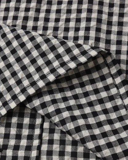 Rylee + Cru Lapel Collared Shirt - Black Check