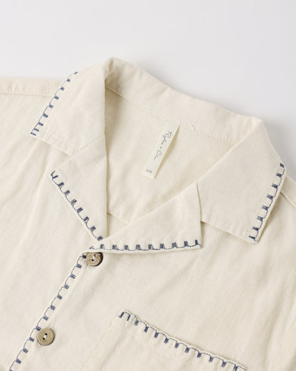 Rylee + Cru Lapel Collar Shirt - Sailor