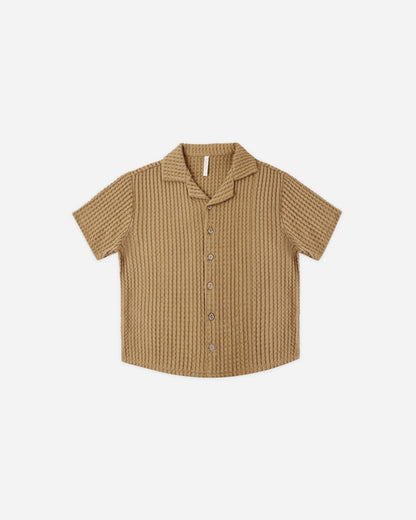 Rylee + Cru Lapel Collar Shirt - Ocre