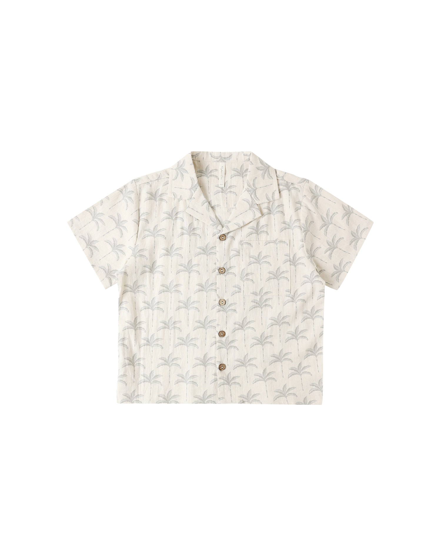 Rylee + Cru Lapel Collar Shirt - Palm Trees
