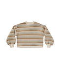 Rylee + Cru Boxy Crop Sweater - Honeycomb Stripe