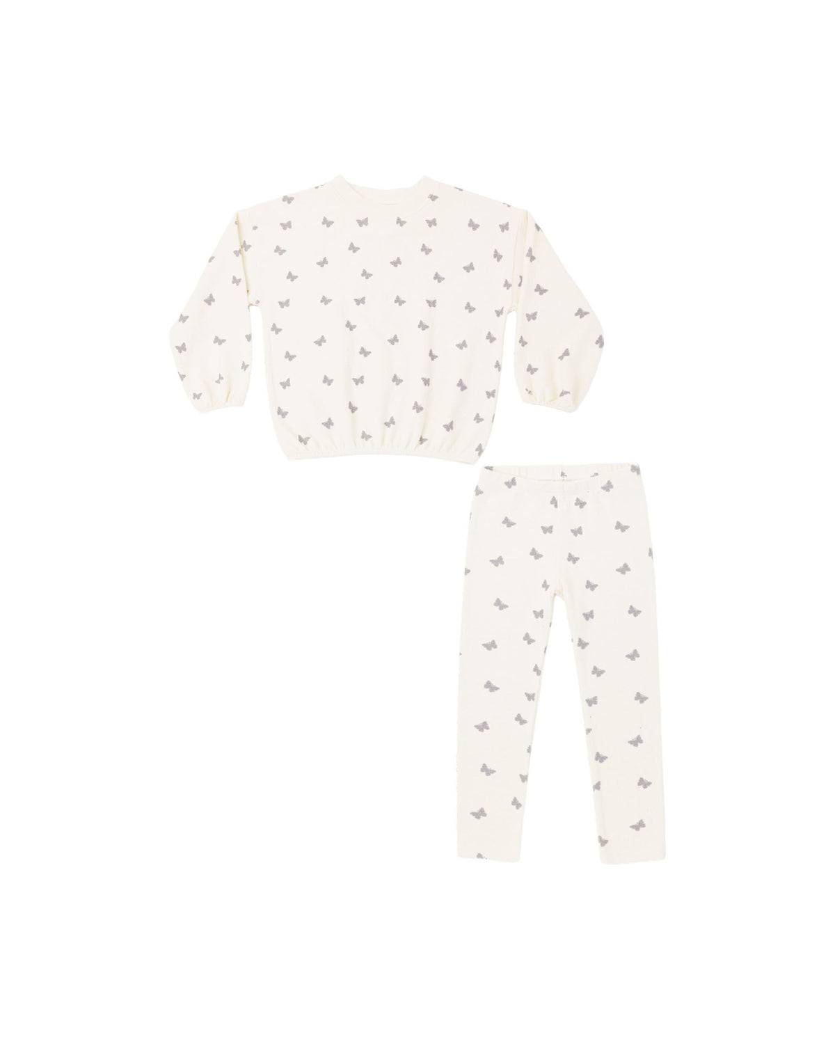 Rylee + Cru Spongey Knit Set - Butterfly Ditsy