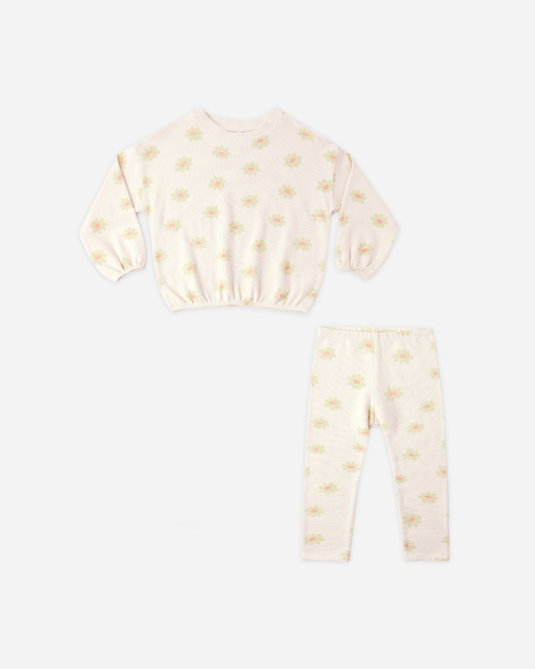 Rylee + Cru Spongey Knit Set - Yellow Daisy