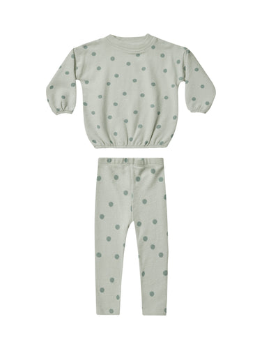 Rylee + Cru Spongey Knit Set - Polka Dot