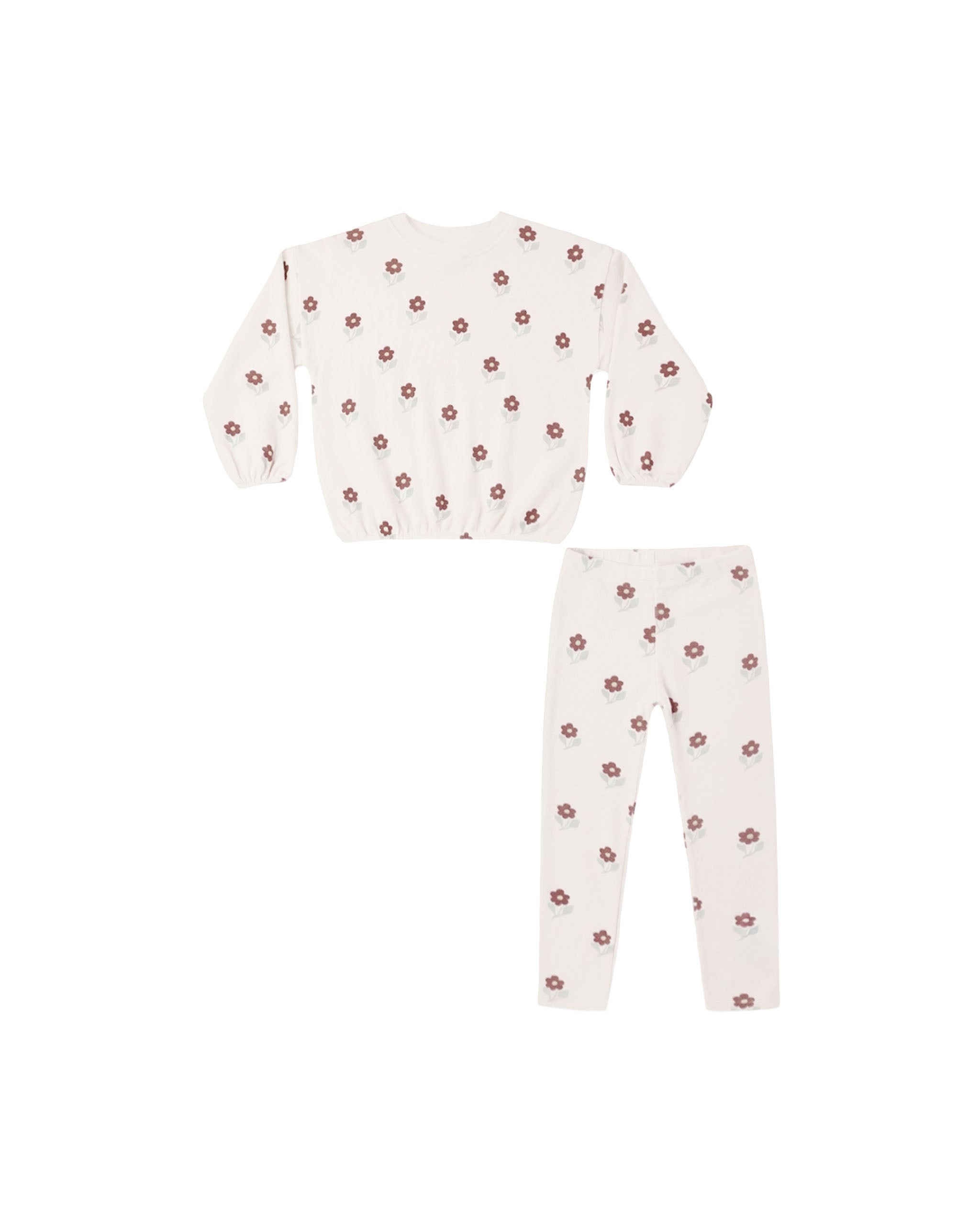 Rylee + Cru Spongey Knit Set - Petal Daisy