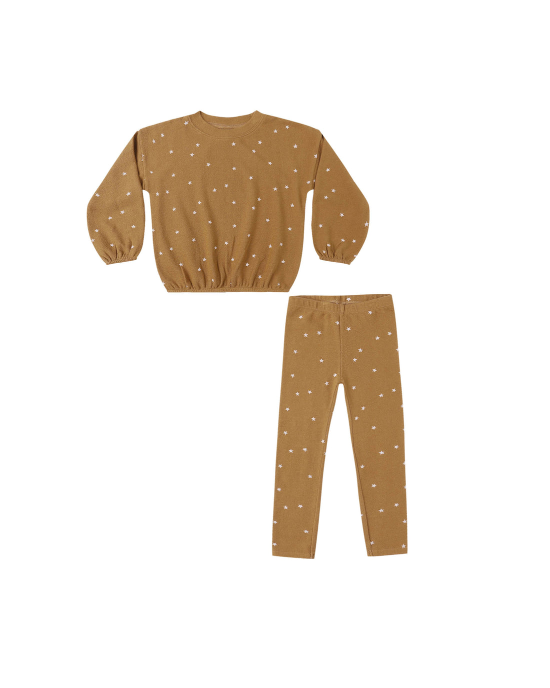 Rylee + Cru Spongey Knit Set - Golden Stars