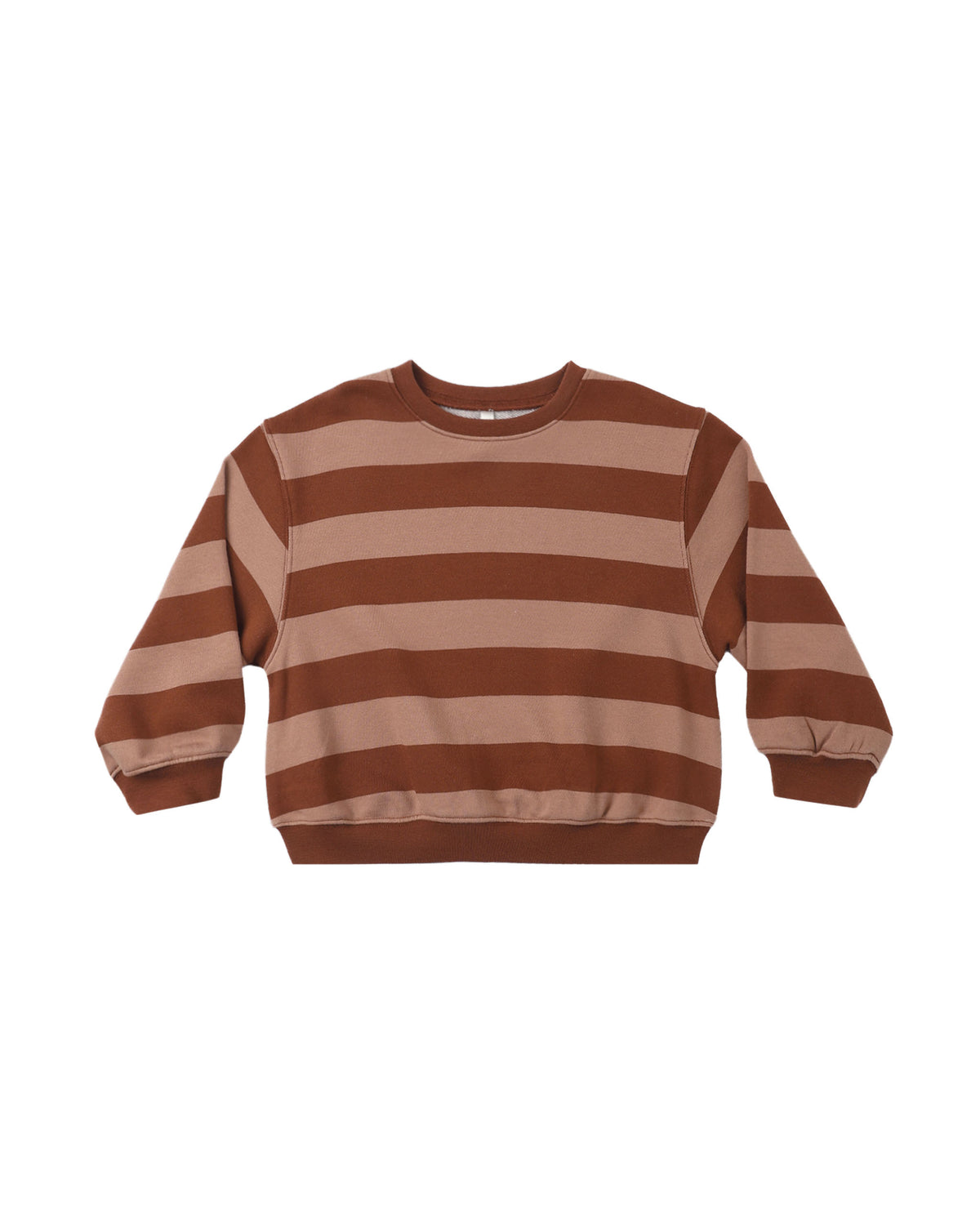 Rylee + Cru Oversized Sweatshirt - Brick + Clay Stripe