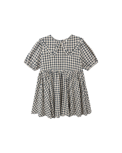 Rylee + Cru Camille Dress - Navy Check