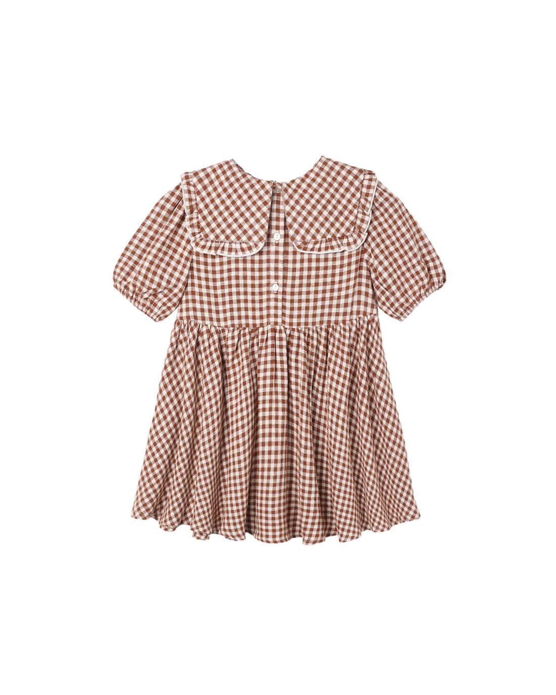 Rylee + Cru Camille Dress - Brick Check