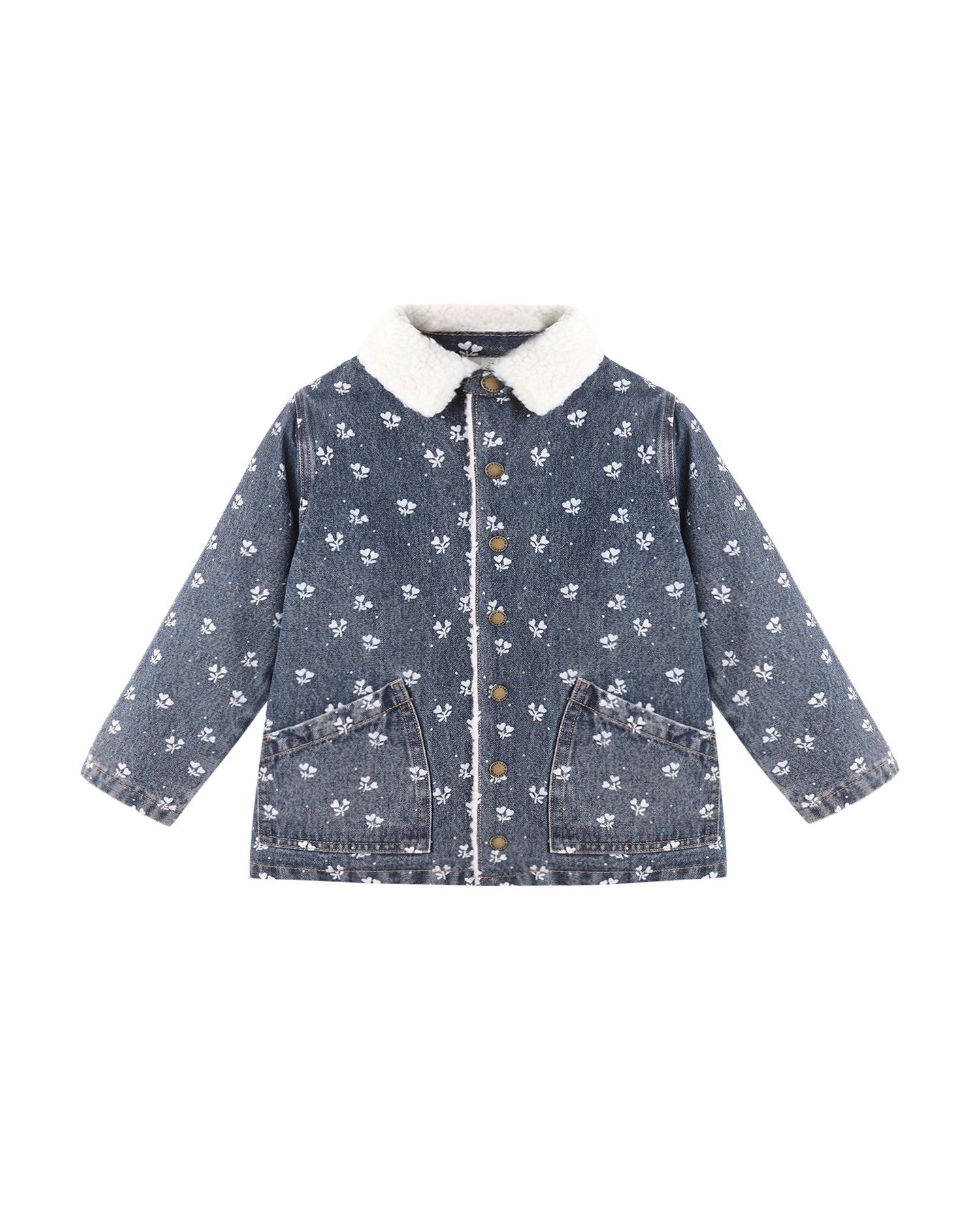 Rylee + Cru Long Chore Coat - Heart Ditsy