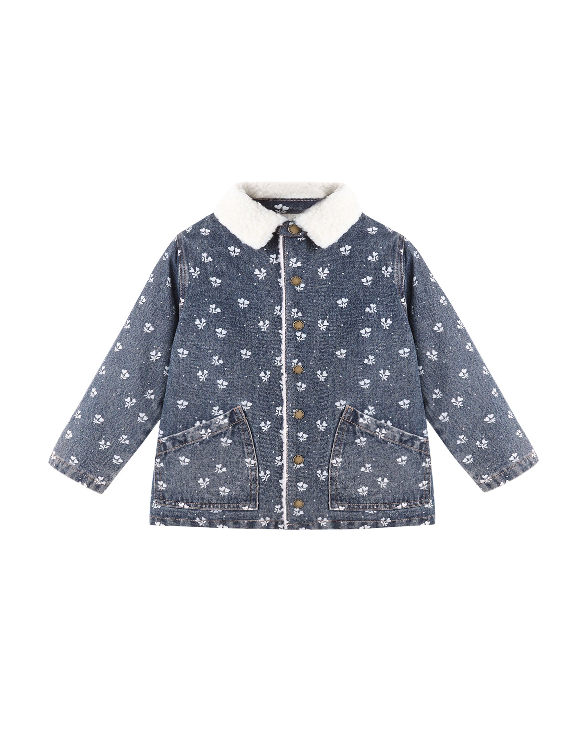 Rylee + Cru Long Chore Coat - Heart Ditsy