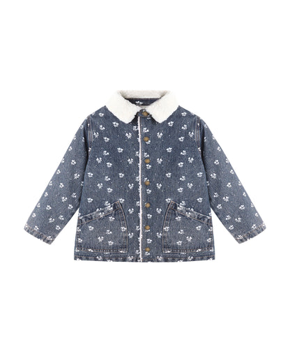 Rylee + Cru Long Chore Coat - Heart Ditsy