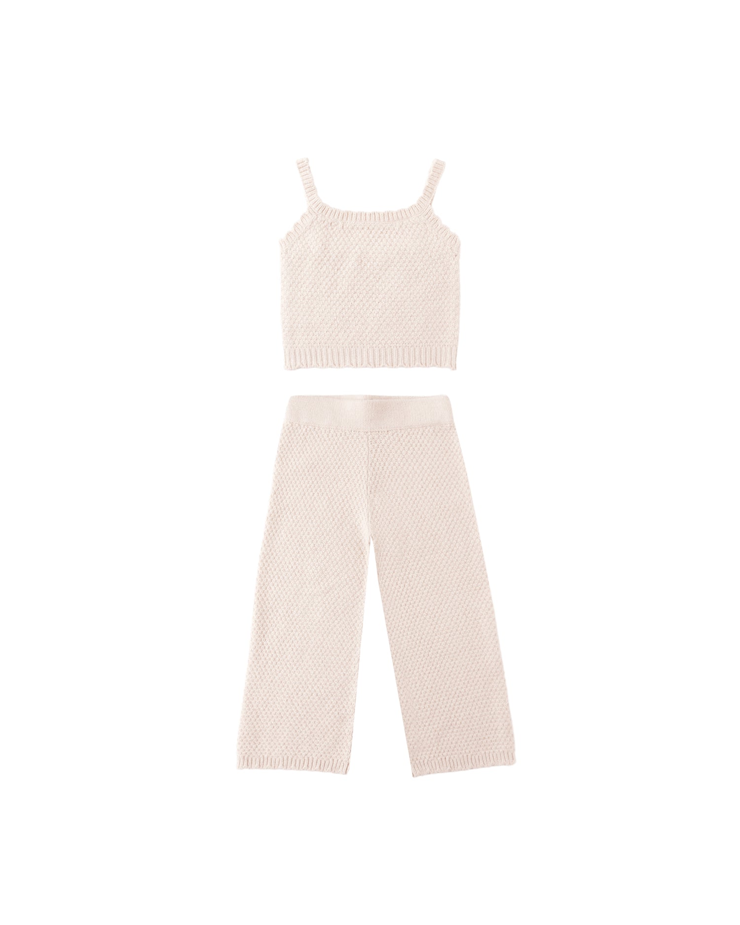 Rylee + Cru Knit Lounge Set - Heathered Petal