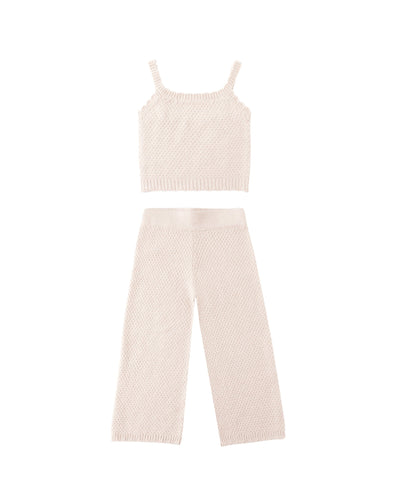Rylee + Cru Knit Lounge Set - Heathered Petal