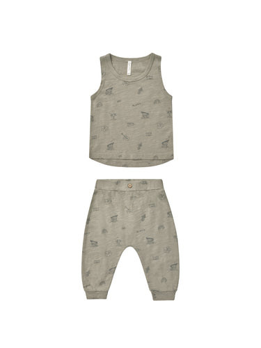 Rylee + Cru Tank + Slouch Pant Set - Hawaii