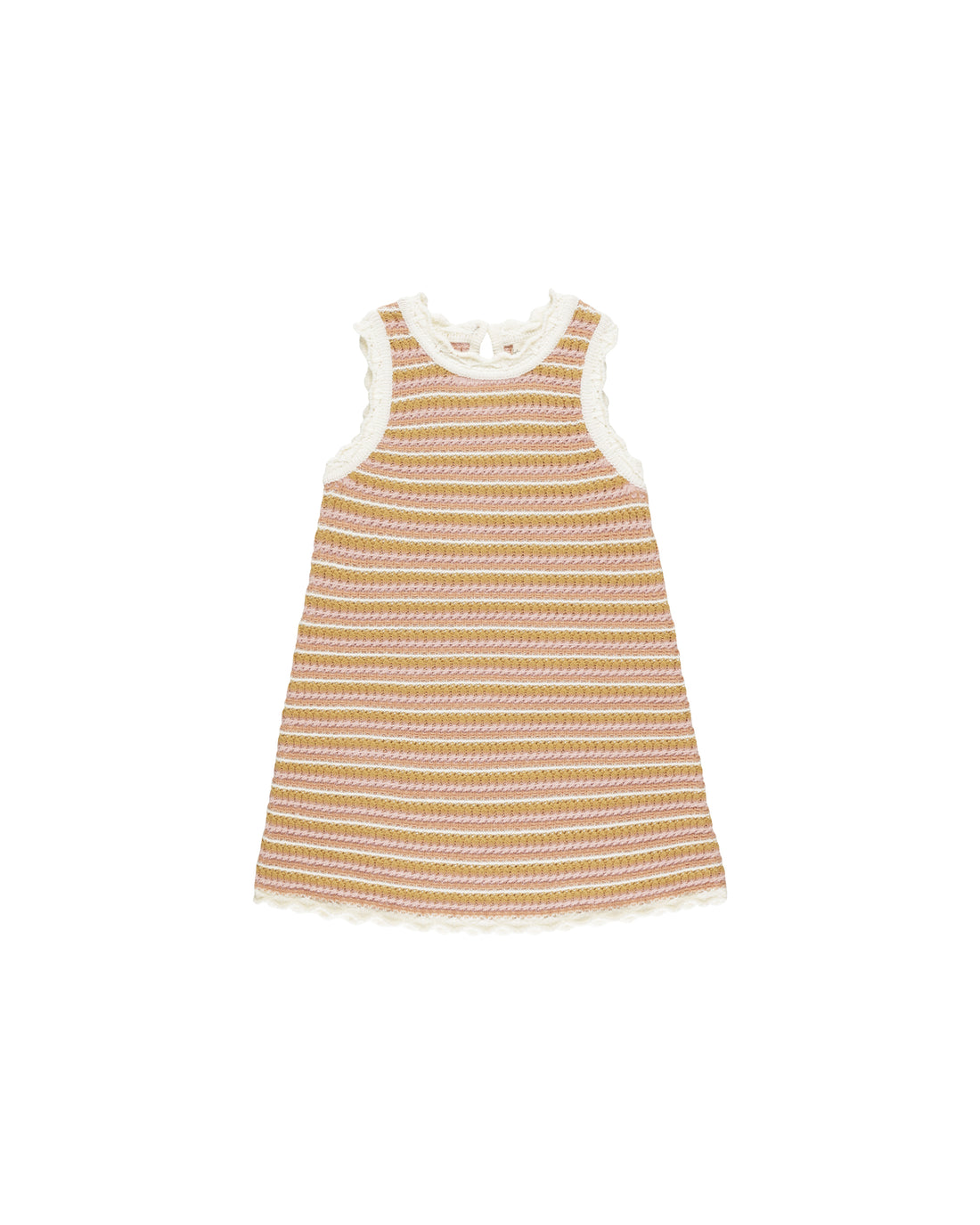 Rylee + Cru Crochet Tank Mini Dress - Pink Stripe