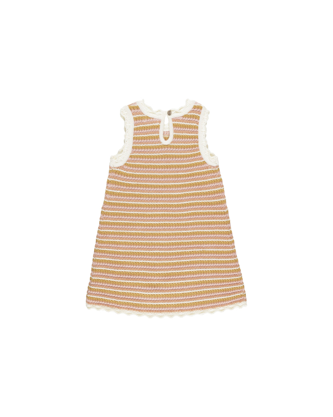 Rylee + Cru Crochet Tank Mini Dress - Pink Stripe