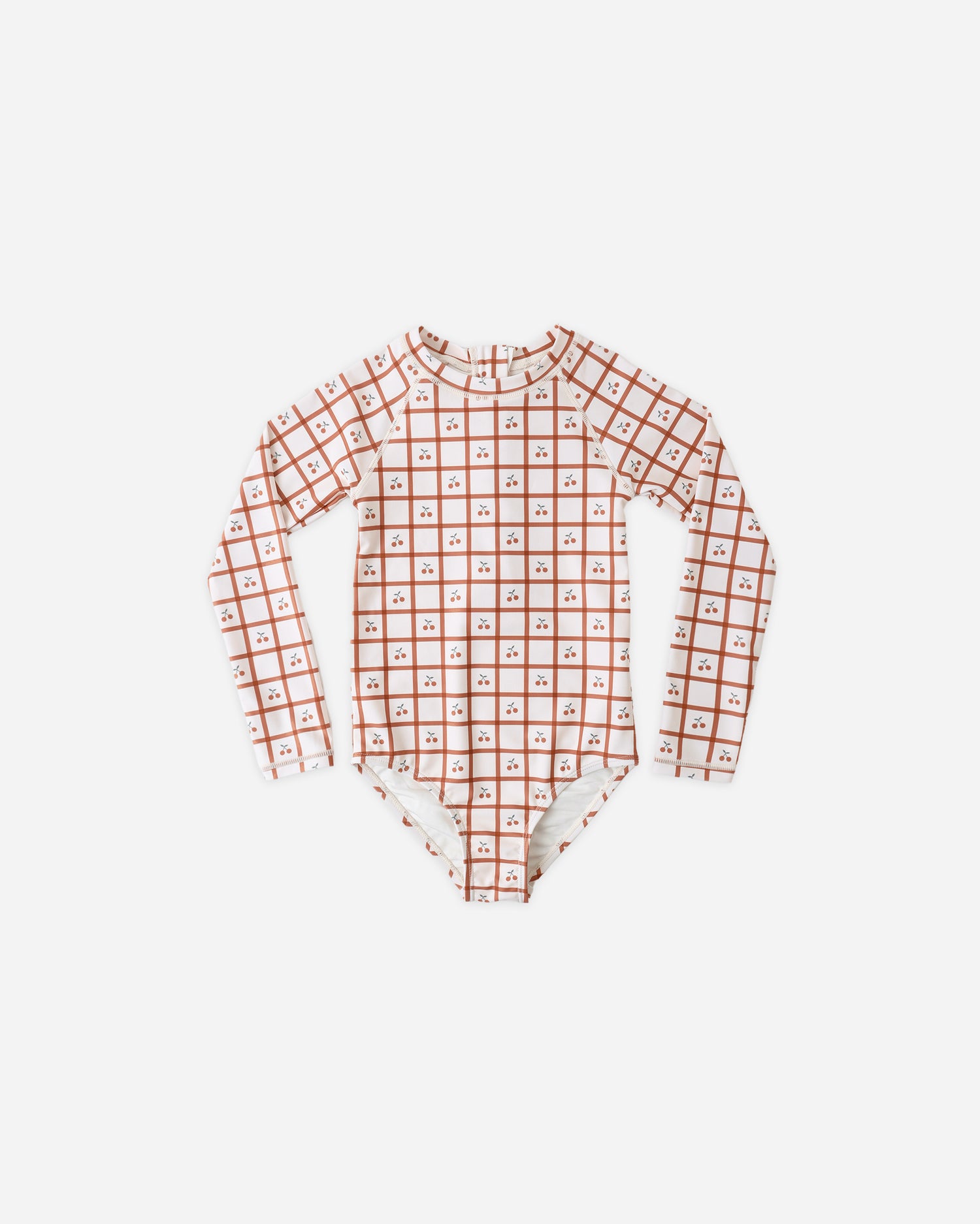 Rylee + Cru Delphine Rashguard One Piece - Cherry Check