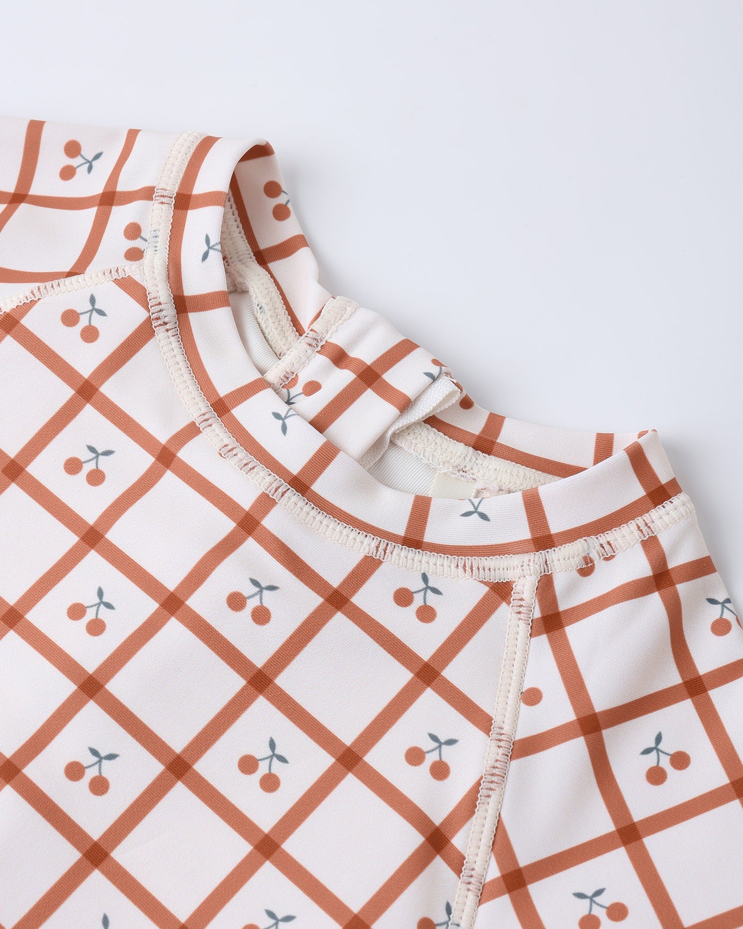 Rylee + Cru Delphine Rashguard One Piece - Cherry Check