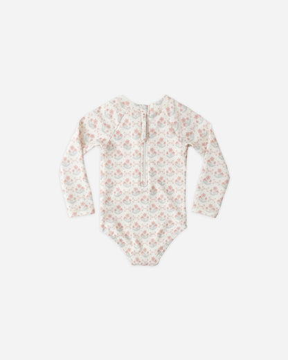 Rylee + Cru Delphine Rashguard One-Piece - Blossom